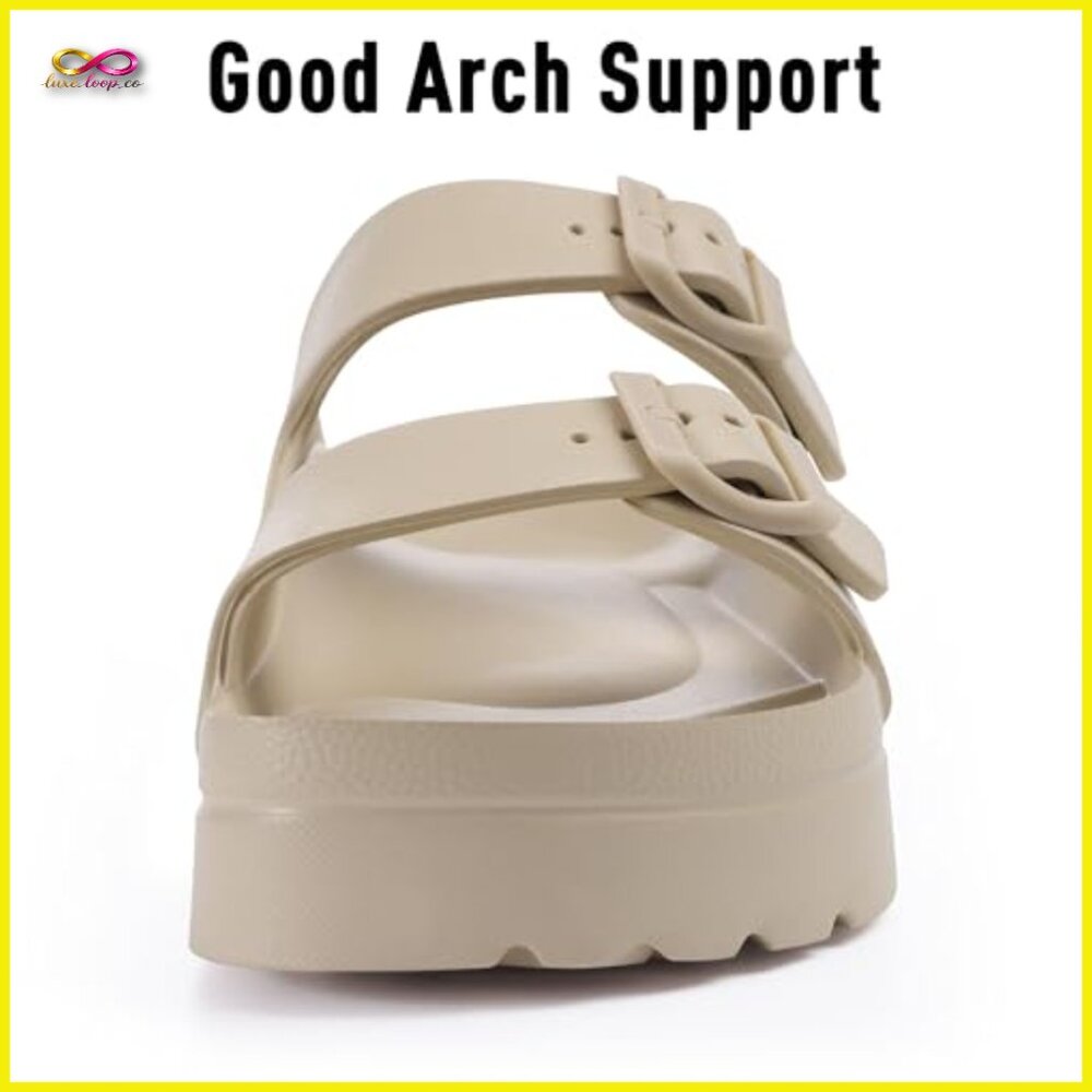 Chunky Platform Slides With Arch Support Adjustab… - image 6